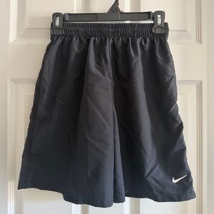 Nike Boys Black Dri-Fit Athletic Shorts with White Swoosh Accent XL